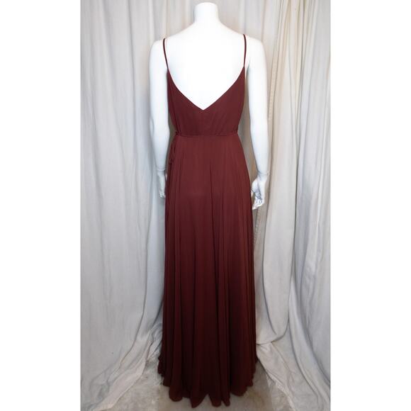 JENNY YOO James Wrap Gown in Hibiscus NWT US 6 - Picture 6 of 13
